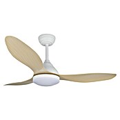 Cristal Record Ventilador de techo Stel (Blanco/Beige, 120 cm, 20 W, Blanco cálido) | BAUHAUS