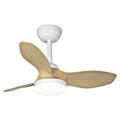 Cristal Record Ventilador de techo Stel mini S (Blanco/Biege, 80 cm, Blanco cálido) | BAUHAUS