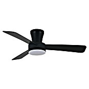 Cristal Record Ventilador de techo Benda 3 (Negro, 101 cm, 28 W, Blanco cálido, 3 aspas) | BAUHAUS