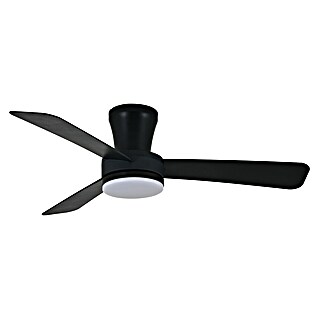 Cristal Record Ventilador de techo Benda 3 (Negro, 101 cm, 28 W, Blanco cálido)
