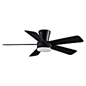Cristal Record Ventilador de techo Benda 5 (Negro, 101 cm, 28 W, Blanco cálido) | BAUHAUS