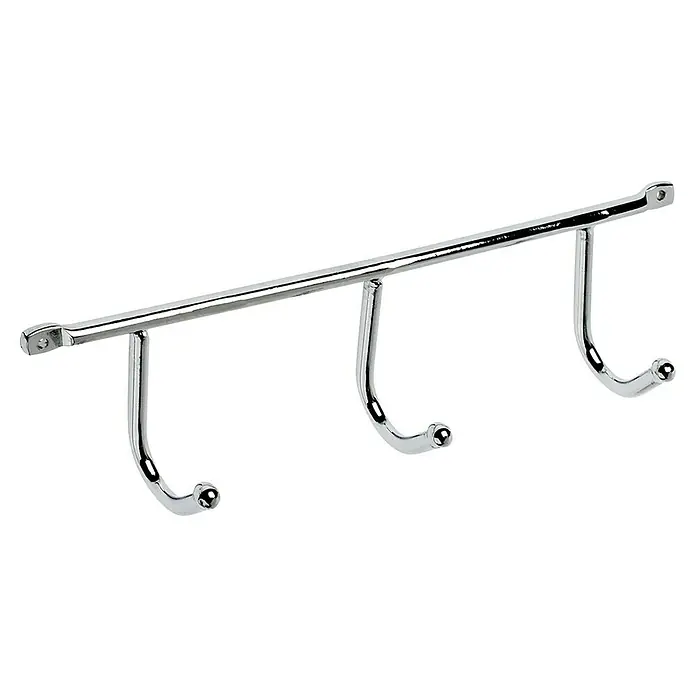 Garderobenleiste - Anzahl Haken: 3 Stk., Breite: 20,4 cm - Metall Kleiderhakenleiste mit drei Haken, ideal für Bad oder Flur, zur stilvollen Aufbewahrung von Kleidung und Handtüchern.