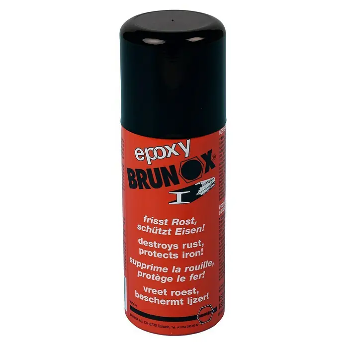 Brunox Epoxy Rostumwandlerspray - 150 ml - Dose Brunox Epoxy Rostumwandler, ein wirksamer Schutz und Zerstörer von Rost für Eisen und Metalloberflächen.