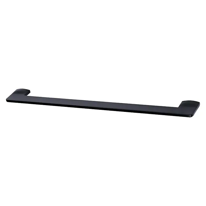 Rei Möbelgriff - Lochabstand: 320 mm, Sonstige, Schwarz, L x B x H: 350 x 10 x 40 mm - Schwarzer, rechteckiger Möbelgriff mit abgerundeten Enden, der von der Montagefläche absteht.