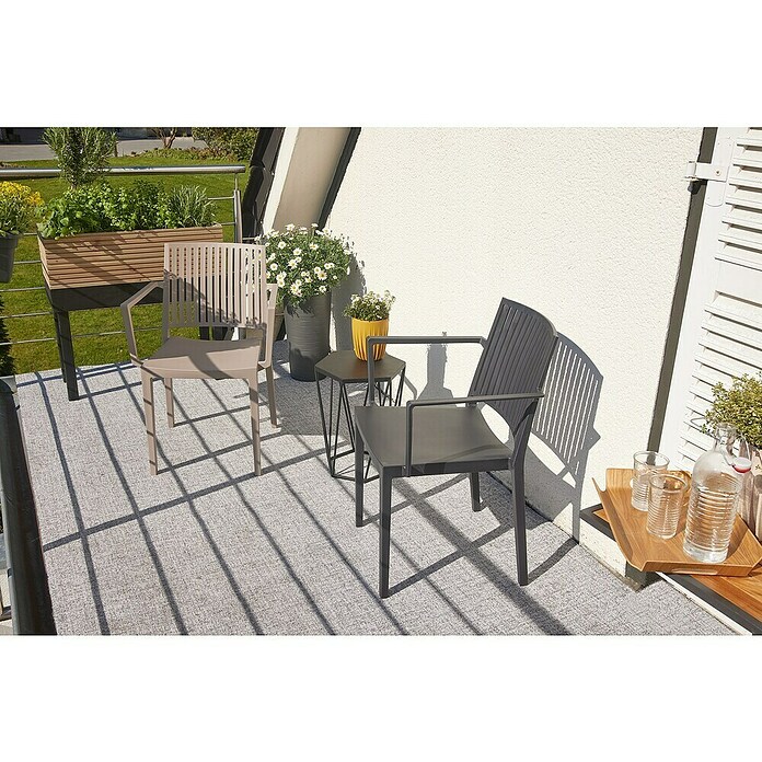 Siena Garden Urban Lights Gartenmöbel-Set Lane Sessel/Paco Tisch (5 -tlg., Polypropylen, Anthrazit, 110 x 70 cm) | BAUHAUS