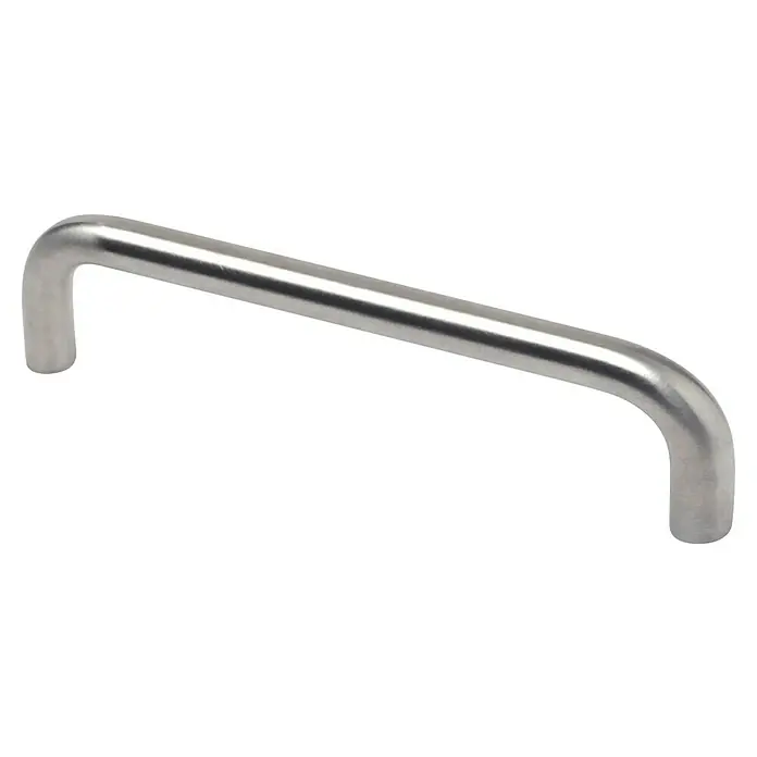Rei Möbelgriff - Lochabstand: 128 mm, Sonstige, Edelstahl, L x B x H: 136 x 8 x 33 mm - Gebürsteter Edelstahl-Bügelgriff.