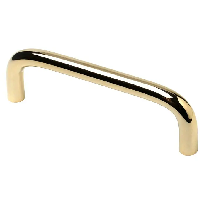 Rei Möbelgriff - Lochabstand: 96 mm, Sonstige, Gold, L x B x H: 105 x 10 x 30 mm - Polierter, goldfarbener Metall-U-Griff für Möbel oder Schränke.