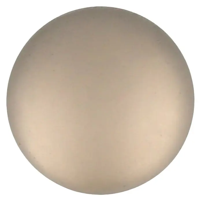 Rei Pomo para muebles 760 - Diámetro: 25 mm, Niquelado, Níquel - Disco circular liso de color beige claro.