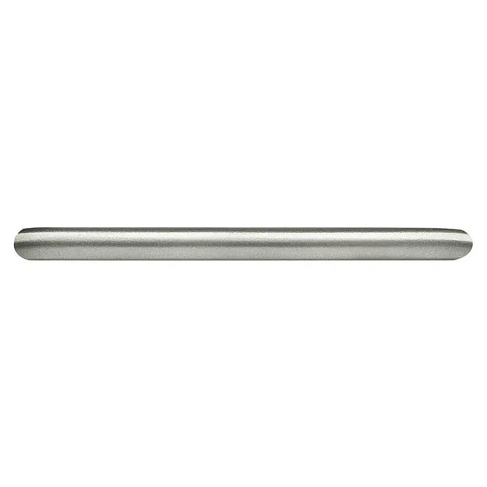 Rei Möbelgriff - Lochabstand: 128 mm, Sonstige, Edelstahl, L x B x H: 136 x 8 x 33 mm - Silberfarbener, zylindrischer Metallstab mit gebürsteter Oberfläche.