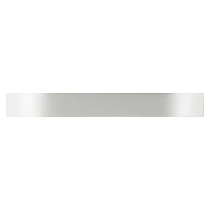 Rei Möbelgriff - Lochabstand: 160 mm, Aluminium, Aluminium, Gebogen - Silbernes rechteckiges Metallschild mit abgerundeten Ecken.