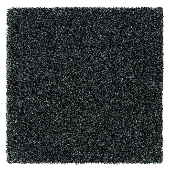 Teppichfliese Amazing - Hochflor, 100 % Polyester, Dunkelgrau - Detailaufnahme eines grauen Teppichs mit dichter Textur, ideal für Wohnräume. Sorgt für Wärme und Komfort mit stilvollem Design.
