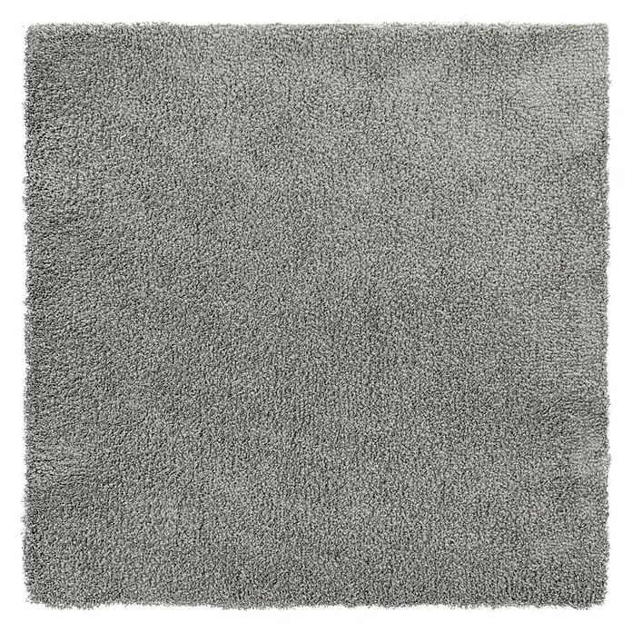 Teppichfliese Amazing - Hochflor, 100 % Polyester, Grau - Nahaufnahme eines grauen Teppichs mit weicher Textur, ideal für Wohnräume und zur Steigerung des Komforts.