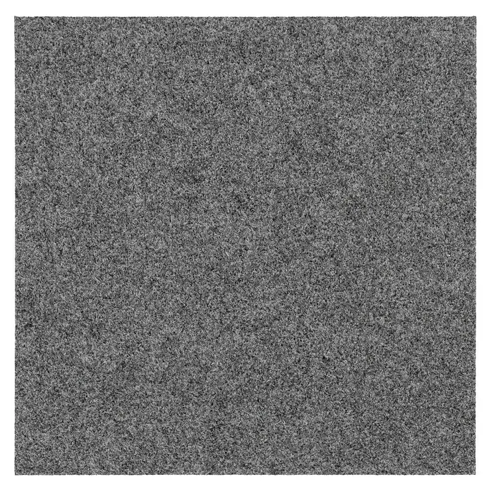 Teppichfliese Rally - Nadelfilz, 100 % Polypropylen, Grau - Nahaufnahme einer grauen Filzplatte mit feiner Textur, ideal für Bastelarbeiten und kreative Projekte. Vielseitig und strapazierfähig.