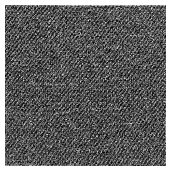 Teppichfliese Vienna - Schlinge, 100 % Polypropylen, Mittelgrau - Grauer Jersey-Stoff mit feiner Textur, ideal für bequeme Kleidung und Heimtextilien. Vielseitig und angenehm auf der Haut.