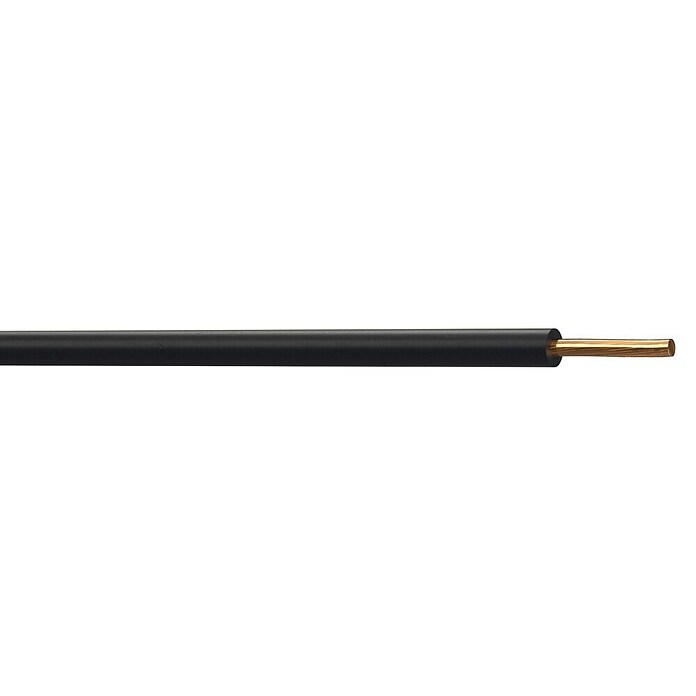 Aderleitung H07V-R YE (Anzahl Adern: 1, Aderquerschnitt: 1,5 mm², Schwarz, Länge: 10 m) | BAUHAUS