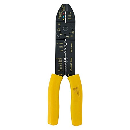 Kabelschuh-Klemmzange (Passend für: Kabel bis 6 mm², Länge: 230 mm, Gelb)