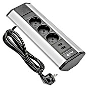 Steckdosenleiste (Silber, Schwarz, Kabellänge: 1,5 m, IP20, Ohne Schalter) | BAUHAUS