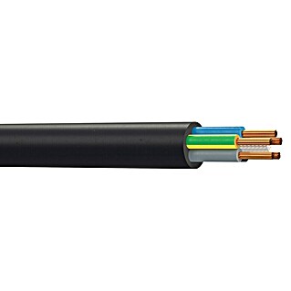 Gummileitung (Anzahl Adern: 3, Querschnitt: 0,75 mm², Schwarz)