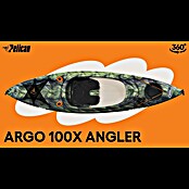 Pelican Kajak Argo 100 X Angler (L x B x H: 304,8 x 71,12 x 35,56 cm, Tragkraft: 124,74 kg, Geeignet für: 1 Person, Dampfschwarz/Limette) | BAUHAUS