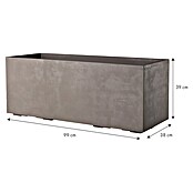 Deroma Millennium Pflanzkasten (Außenmaß (L x B x H): 99 x 37 x 39 cm, Kunststoff, Sandstone) | BAUHAUS
