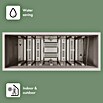 Deroma Millennium Pflanzkasten (Außenmaß (L x B x H): 79 x 39 x 39 cm, Kunststoff, Sandstone) | BAUHAUS