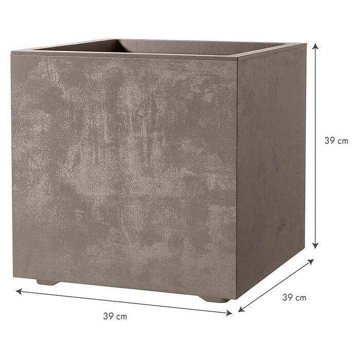 Deroma Millennium Pflanzkasten (Außenmaß (L x B x H): 39 x 39 x 39 cm, Kunststoff, Sandstone) | BAUHAUS