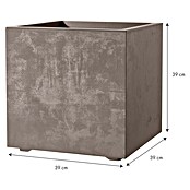 Deroma Millennium Pflanzkasten (Außenmaß (L x B x H): 39 x 39 x 39 cm, Kunststoff, Sandstone) | BAUHAUS