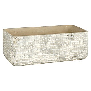 Macetero para plantas Siria (Dimensiones externas (L x An x Al): 28 x 14 x 10 cm, Hormigón, Gris claro)