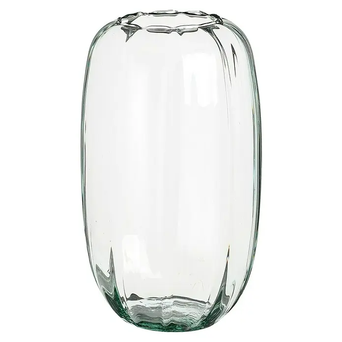 Jarrón Ricci - Ø x Al: 15 x 25 cm, Vidrio, Transparente - Jarrón de vidrio transparente con bordes redondeados y borde irregular. Perfecto para arreglos florales o como elemento decorativo.