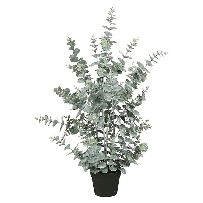 Kunstpflanze Eucalyptus - Höhe: 97 cm, Grün, Kunststoff - Ein dekorativer künstlicher Eukalyptusbaum im Topf, perfekt für die Inneneinrichtung und verleiht jedem Raum eine natürliche Note.