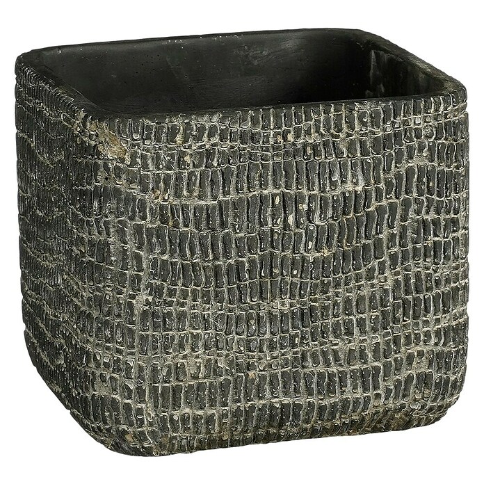Maceta para planta Siria (L x An x Al: 12,5 x 12,5 x 11 cm, Cerámica, Antracita) | BAUHAUS