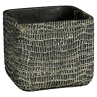 Maceta para planta Siria (L x An x Al: 12,5 x 12,5 x 11 cm, Cerámica, Antracita)