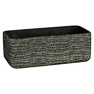 Macetero para plantas Siria (Dimensiones externas (L x An x Al): 28 x 14 x 10 cm, Hormigón, Antracita)