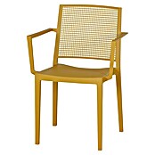 Siena Garden Urban Lights Gartenmöbel-Set Square Sessel/Paco Tisch (Sessel (L x B x H): 56 x 56 x 80 cm, Tisch (L x B x H): 70 x 70 x 71 cm, 3 -tlg., Polypropylen, Melamin, Mustard/Anthrazit) | BAUHAUS