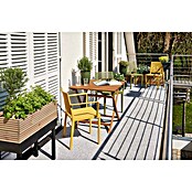Siena Garden Urban Lights Gartenmöbel-Set Square Sessel/Paco Tisch (Sessel (L x B x H): 56 x 56 x 80 cm, Tisch (L x B x H): 70 x 70 x 71 cm, 3 -tlg., Polypropylen, Melamin, Mustard/Anthrazit) | BAUHAUS