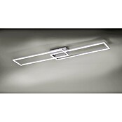 LeuchtenDirekt LED-Deckenleuchte Iven (2 x 20 W, Farbe: Stahl, L x B x H: 110 x 25 x 7 cm)