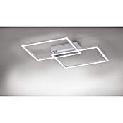 LeuchtenDirekt LED-Deckenleuchte Iven (2 x 15 W, Farbe: Stahl, L x B x H: 50 x 42 x 7 cm)