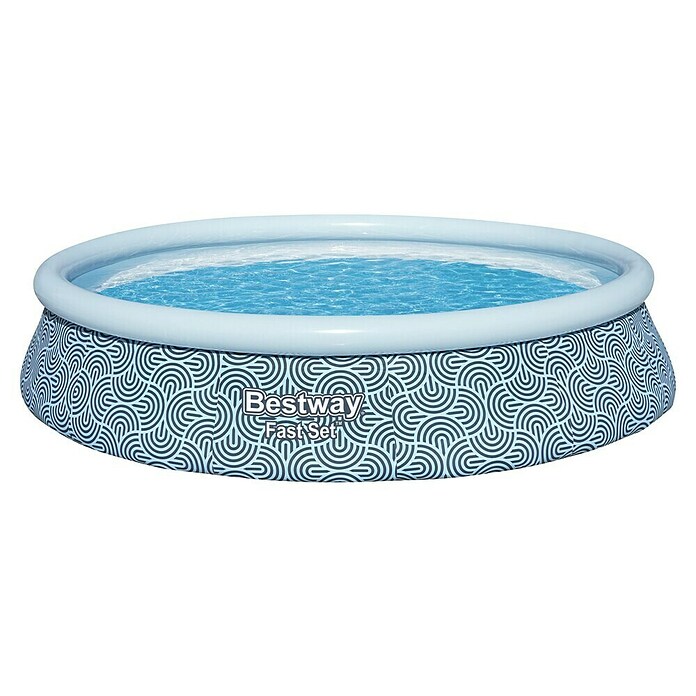 Bestway Napihljiv bazen Fast Set  (Ø x V: 396 x 84 cm, Modra, 7.340 l) | 8322 - Pool selbstaufstellend | ICIA - Pools | ICI - Pools & Zubehör | IC - Freizeit im Garten | I - Stadtgarten | BAUHAUS
