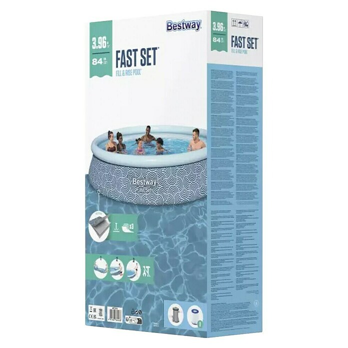 Bestway Bazen Quick-Up Fast Set  (Ø x V: 396 x 84 cm, Plava, 7.340 l) | BAUHAUS