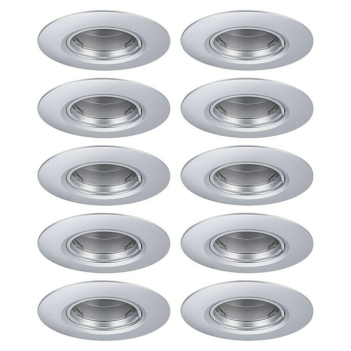 Paulmann Einbauleuchte (9 cm, Silber, 10 Stk., Starr) | BAUHAUS