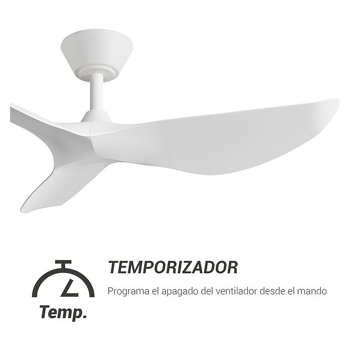 Sulion Ventilador de techo Phyton S (Blanco, 97 cm, 34 W) | BAUHAUS