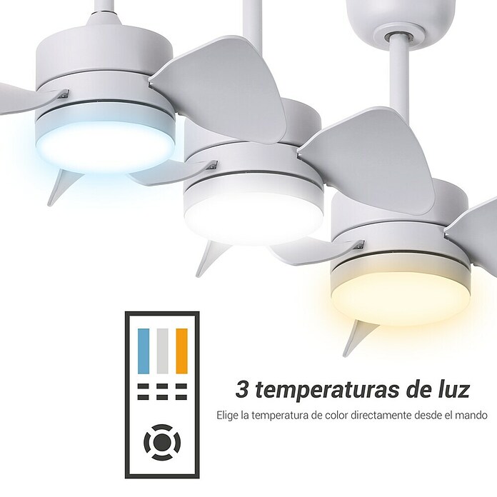 Sulion Ventilador de techo Windsor (Marrón, 51 cm, 18 W, Blanco cálido) | BAUHAUS