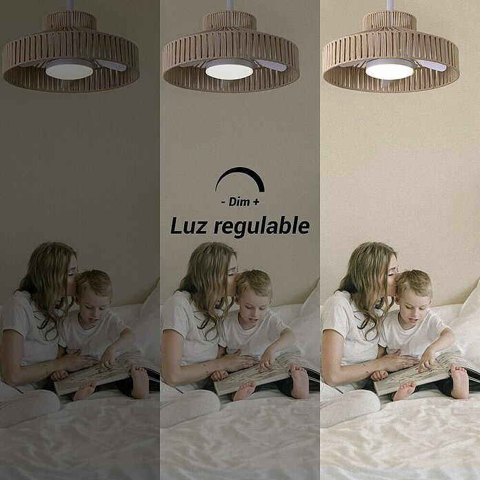 Sulion Ventilador de techo Windsor (Marrón, 51 cm, 18 W, Blanco cálido) | BAUHAUS