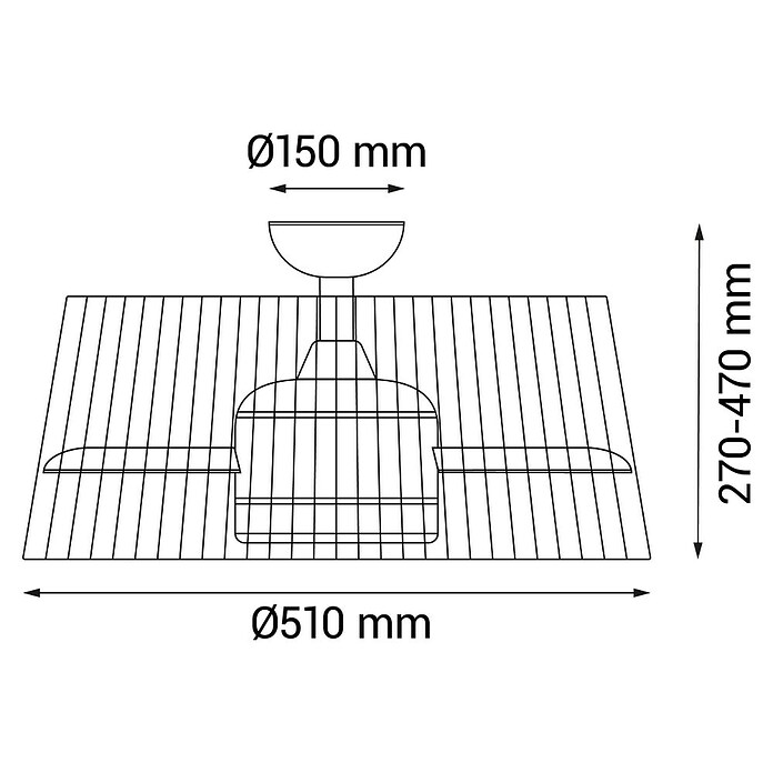 Sulion Ventilador de techo Windsor (Marrón, 51 cm, 18 W, Blanco cálido) | BAUHAUS