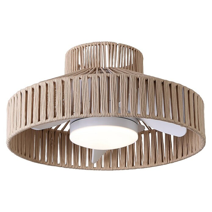 Sulion Ventilador de techo Windsor (Marrón, 51 cm, 18 W, Blanco cálido) | BAUHAUS