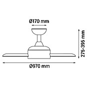 Sulion Ventilador de techo Phyton S (Blanco, 97 cm, 34 W) | BAUHAUS