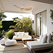 Sulion Ventilador de techo Python M (Blanco/Madera, 126 cm, 43 W) | BAUHAUS