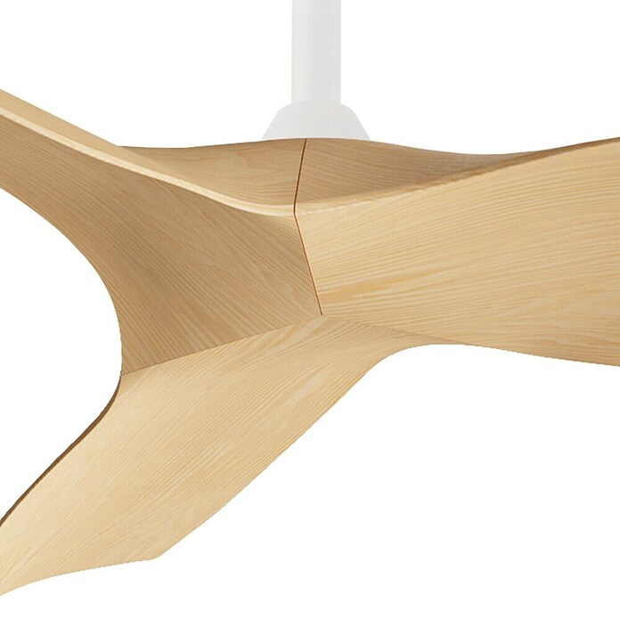 Sulion Ventilador de techo Python M (Blanco/Madera, 126 cm, 43 W) | BAUHAUS