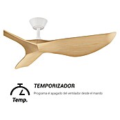 Sulion Ventilador de techo Python M (Blanco/Madera, 126 cm, 43 W) | BAUHAUS