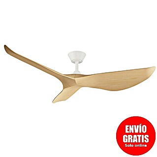 Sulion Ventilador de techo Python M (Blanco/Madera, 126 cm, 43 W)
